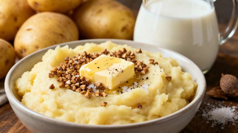 Ce que Julie Andrieu ajoute à sa purée de pommes de terre pour la rendre inégalable (le secret du croquant)