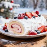 Oubliez la bûche de Noël : La Pavlova roulée aux fruits rouges de Julie Andrieu est le dessert d’hiver le plus spectaculaire