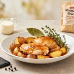 Repas de semaine : Le poulet au cidre de Julie Andrieu qui demande seulement 10 minutes de préparation